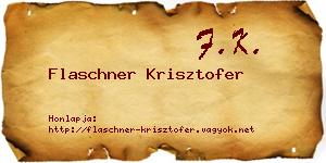 Flaschner Krisztofer névjegykártya