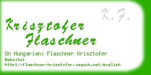 krisztofer flaschner business card